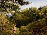 John Linnell Canvas Paintings - A Surrey Glade